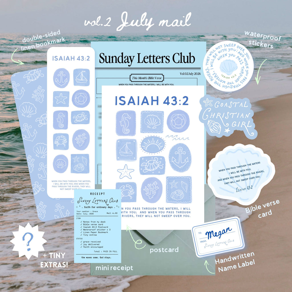 Sunday Letters Club : Jesus Centered Monthly Mail Club
