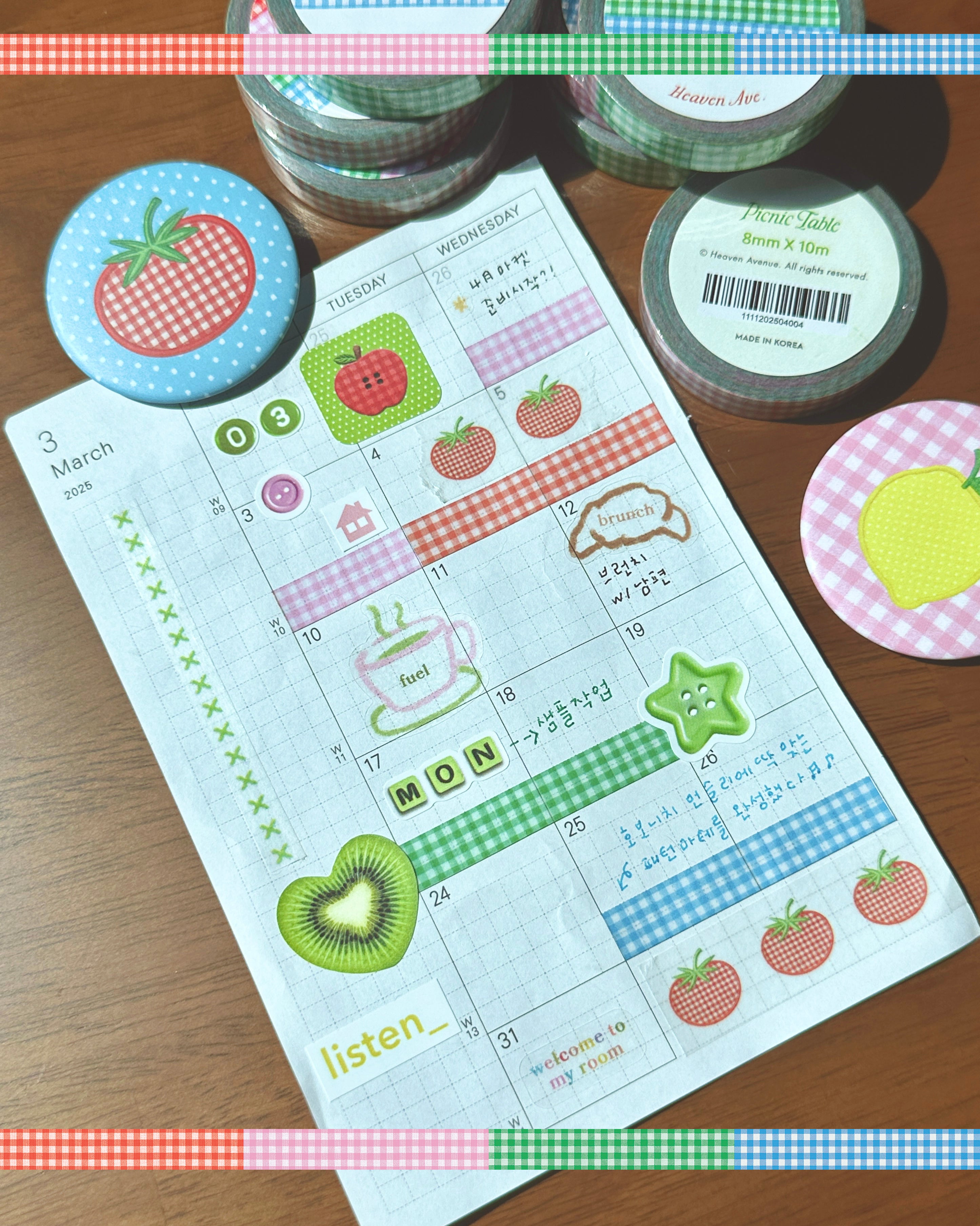 Picnic Table Washi