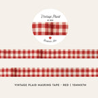 Vintage Plaid Washi (3 Colors)