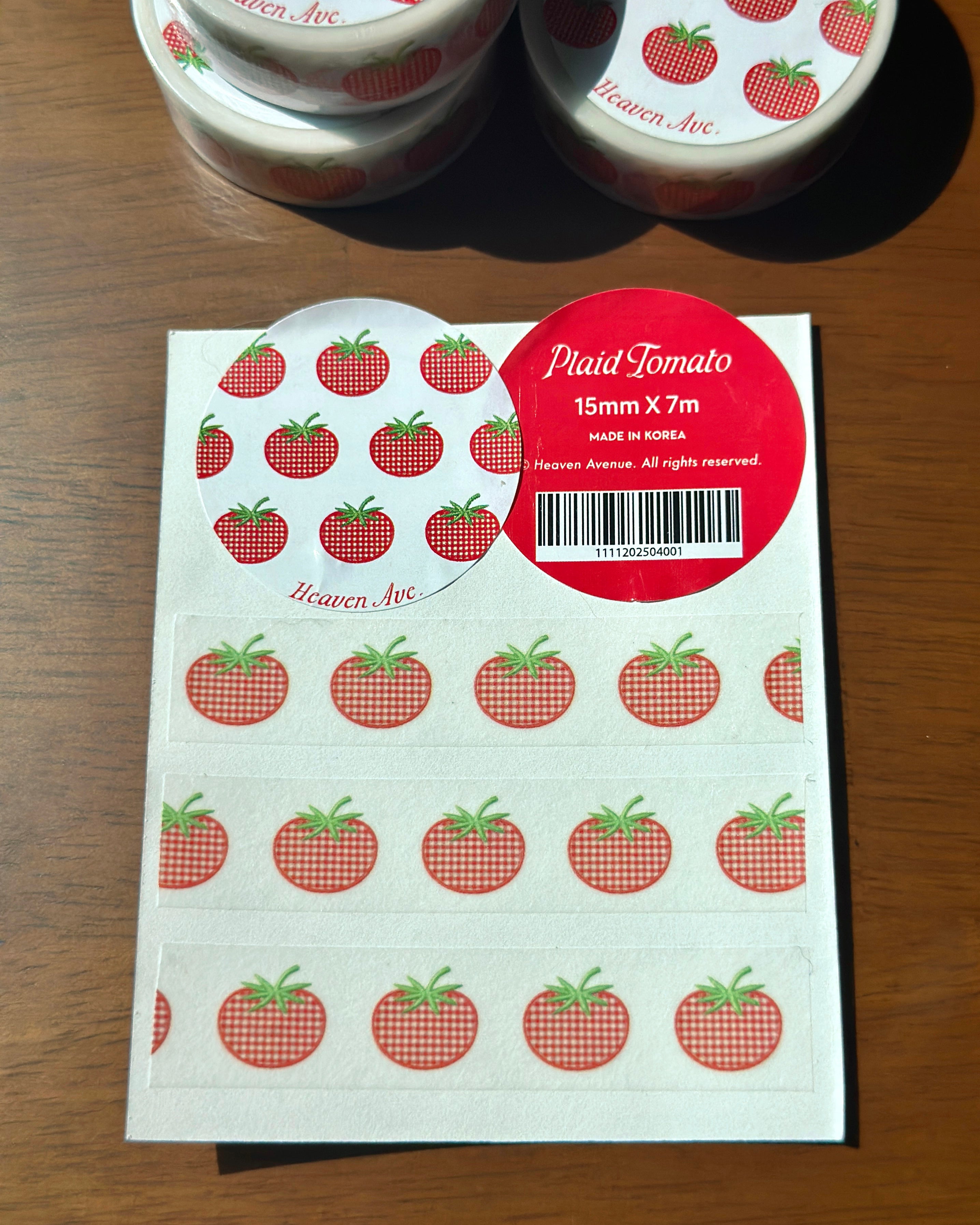 Plaid Tomato Washi