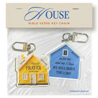 House Bible Verse Christian Key Chain (2 colors)